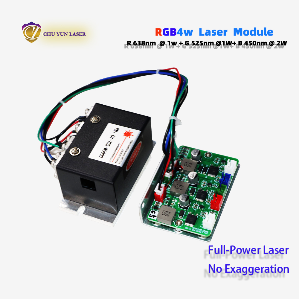 Цветной лазерный модуль RGB5w 4 Вт с блоком питания TTL и аНАЛОГИЯ опционально для лазерного источника рождественского шоу