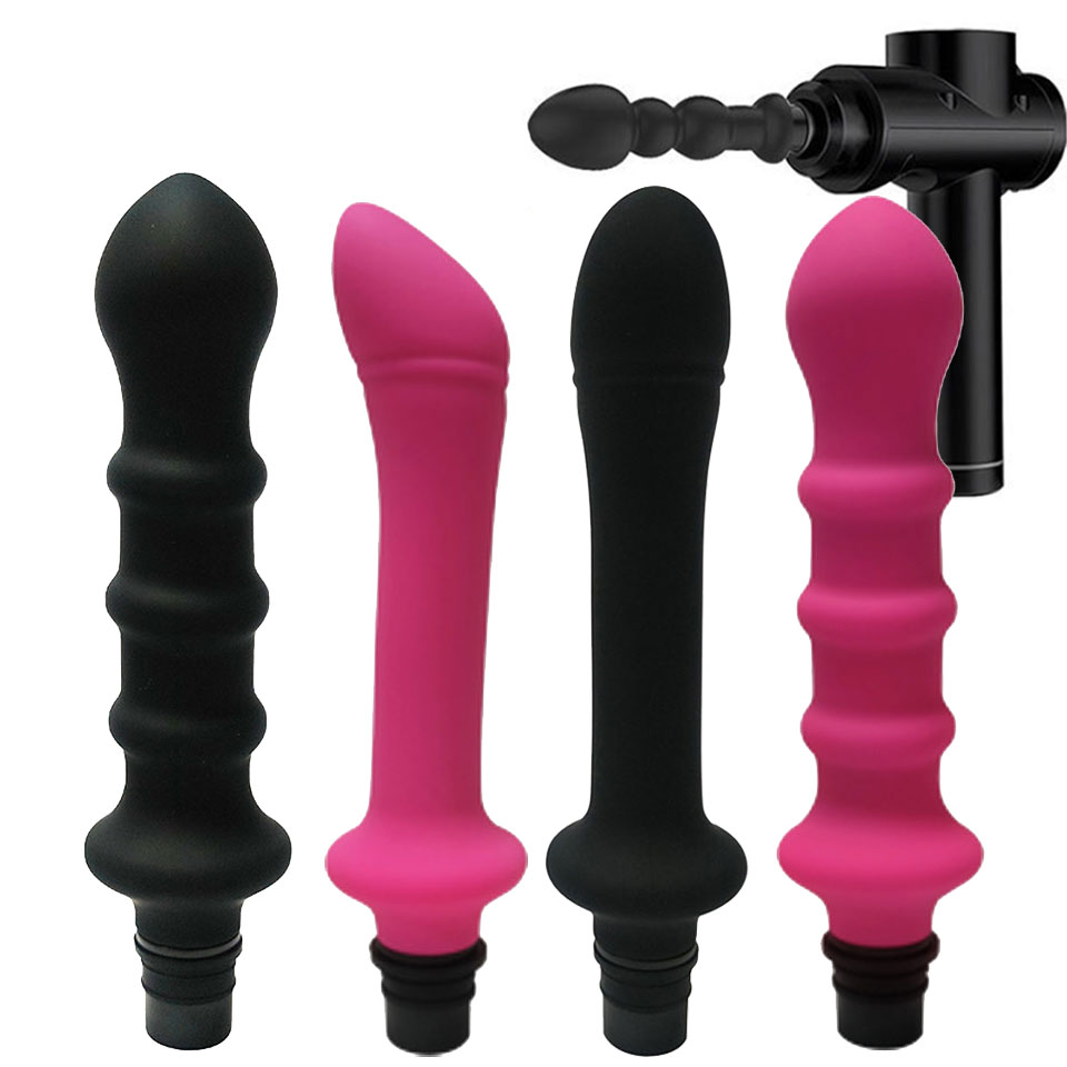 Adaptador para Pistola de Masaje Fascial, Cabezal de Masaje para Dildo de Silicona, Juguetes Sexuales para Mujeres, Vibradores, Pene