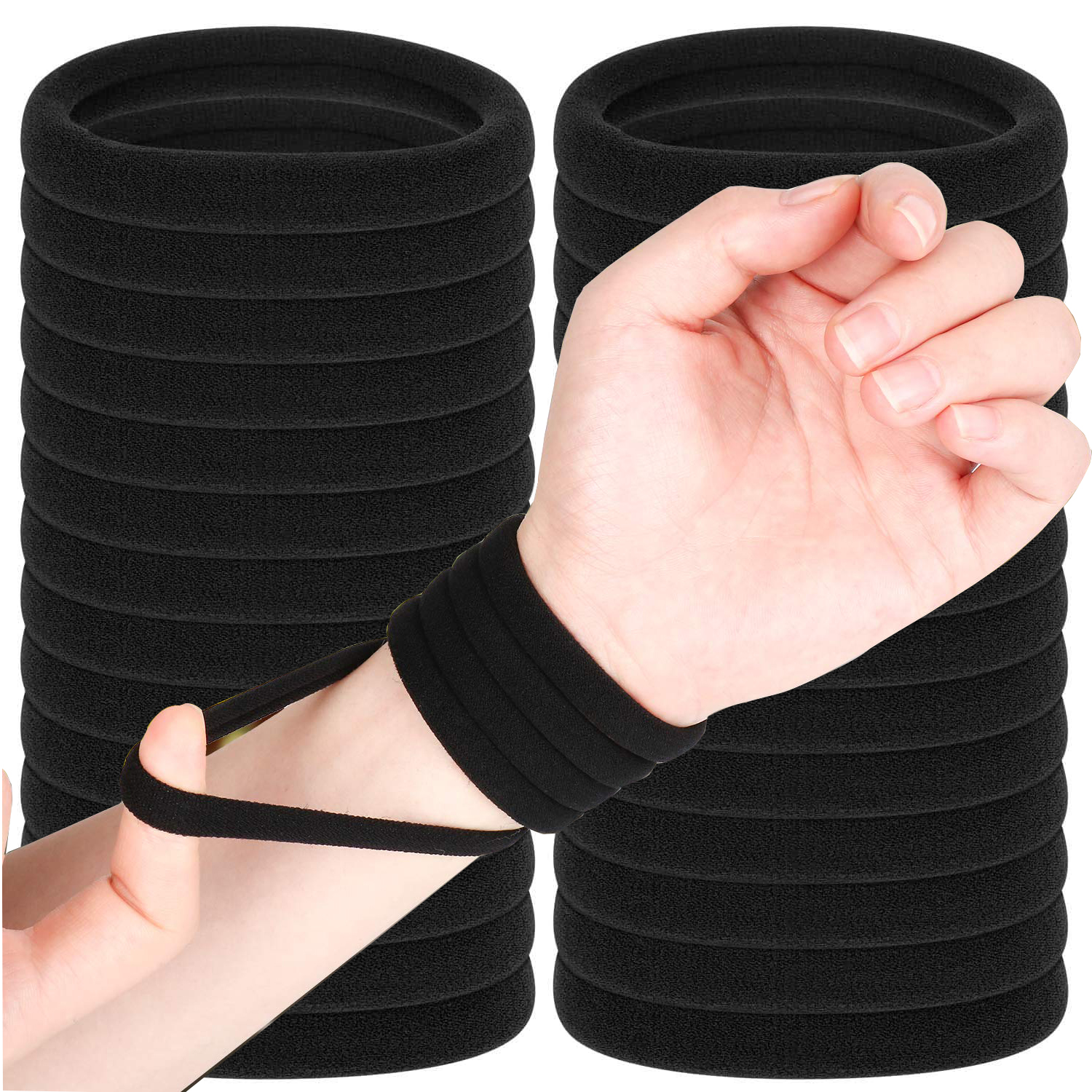 Elastic Hair Bandas para Meninas, Sweets Scrunchie, Elastic Band, Laços de cabelo, Clips, Headband Acessórios, 5cm, 20 Pcs, 50 Pcs, 100Pcs