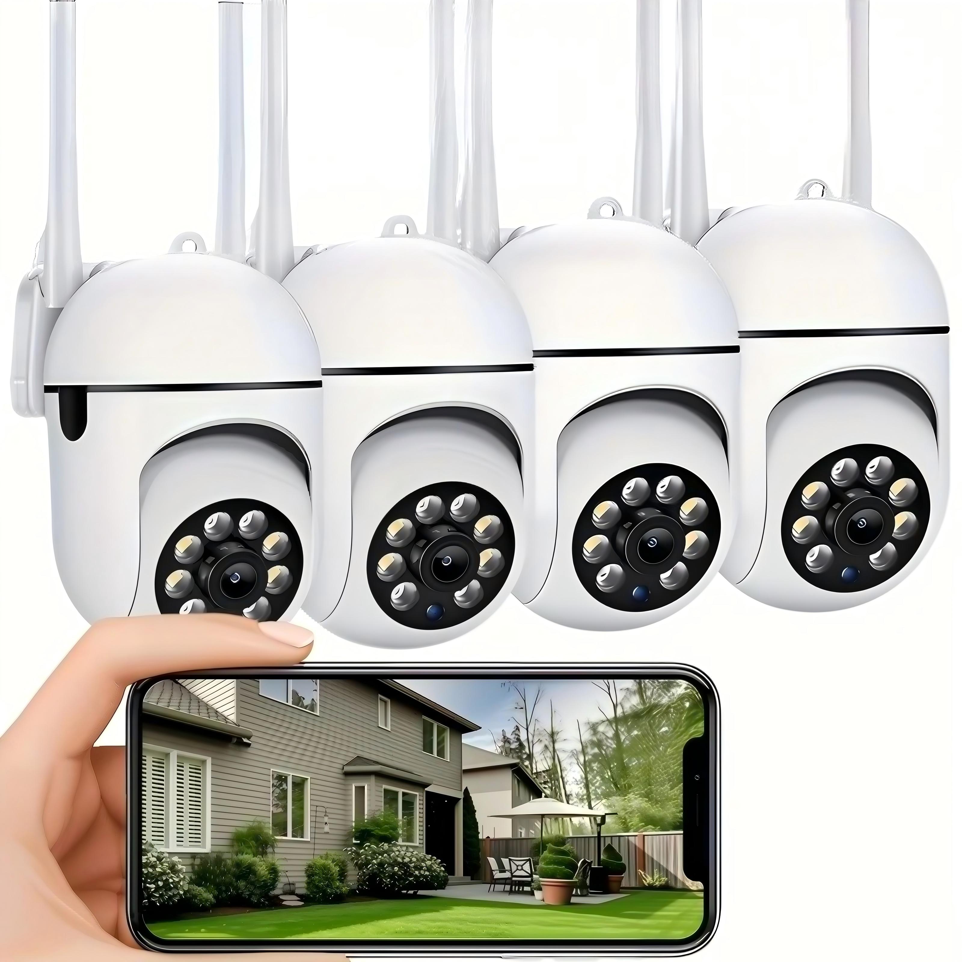 Cámara inteligente IP WiFi v360 pro de 1MP HD con visión nocturna en color, cámara de seguridad inalámbrica para el hogar con sonido bidireccional y notificaciones de movimiento.
