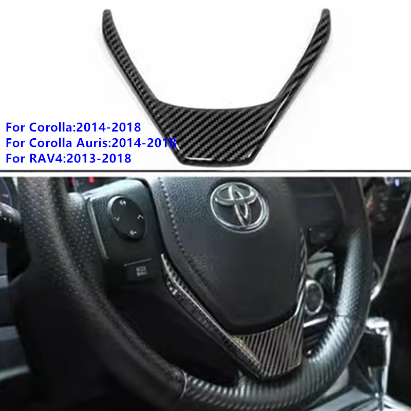 ABS Auto Stuurwiel Knop Panel Cover Trim Stickers Voor Toyota Corolla RAV4 Corolla Auris 2014 2015 2016-2018 accessoires