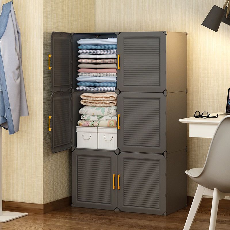 Huishoudelijke Slaapkamer Garderobe Meubels Inklapbare Assemblage Locker Multifunctionele Opbergkasten Stofdichte Kunststof Kast