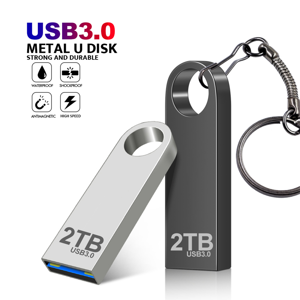 Nuevo 2025 Metal Pen Drive 2TB Cle Usb Flash Drives 1TB Pendrive de alta velocidad 512TB 128GB Memoria Usb 3,0 para equipo xiaomi mijia