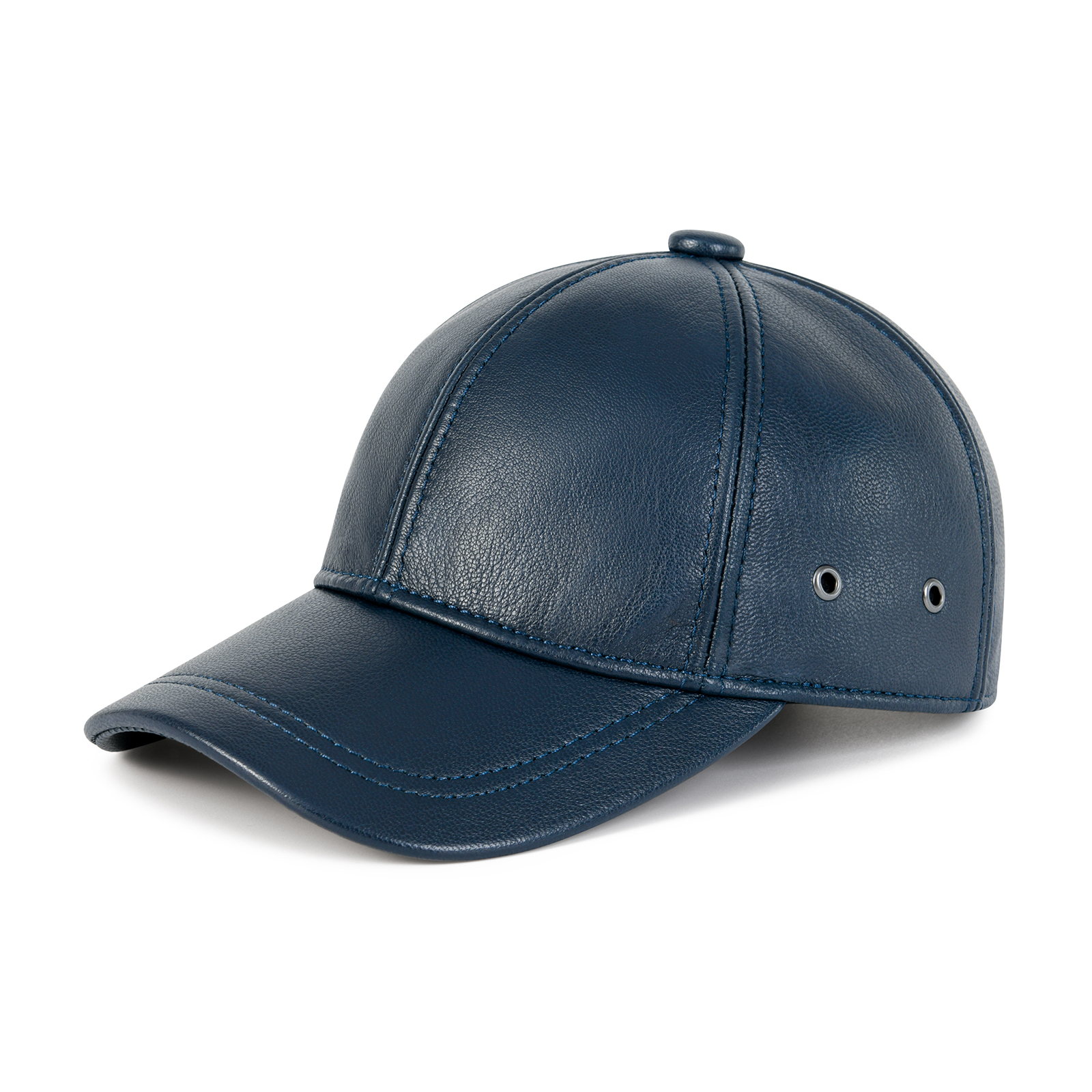 Feinion verstelbare heren baseballpet van echt rundleer voor herfst en winter, buitensporthoed