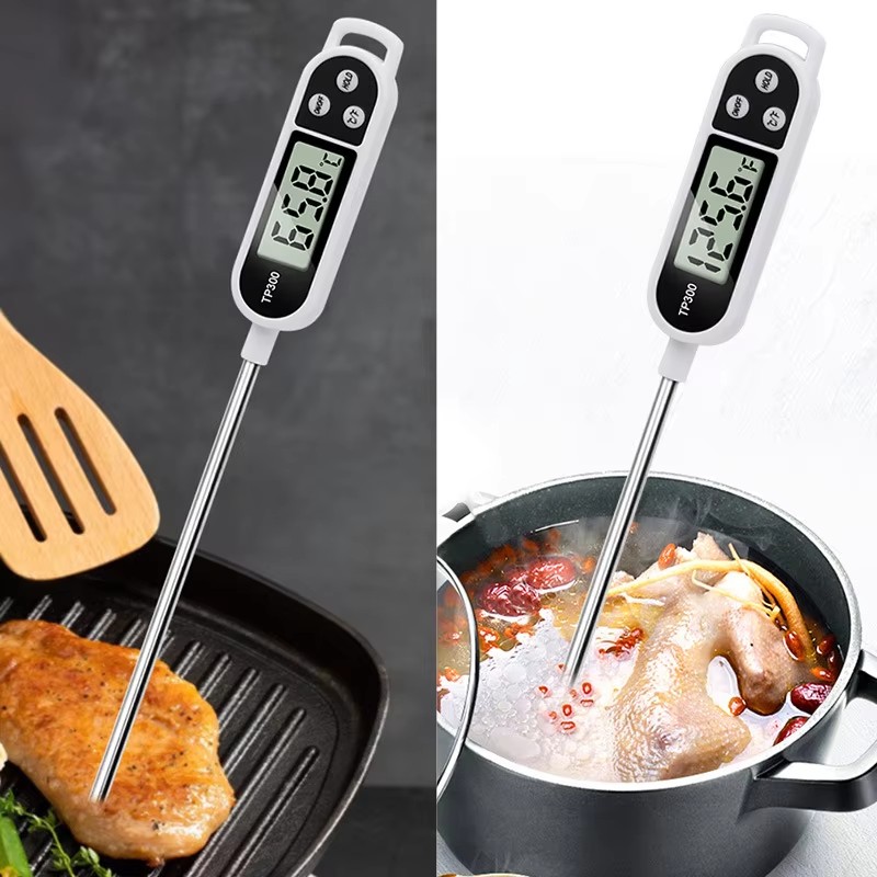 Roestvrijstalen sonde koken van voedsel, barbecuekachel, water, melk, olie, vloeibaar vlees, digitale keukenthermometer keukengereedschap