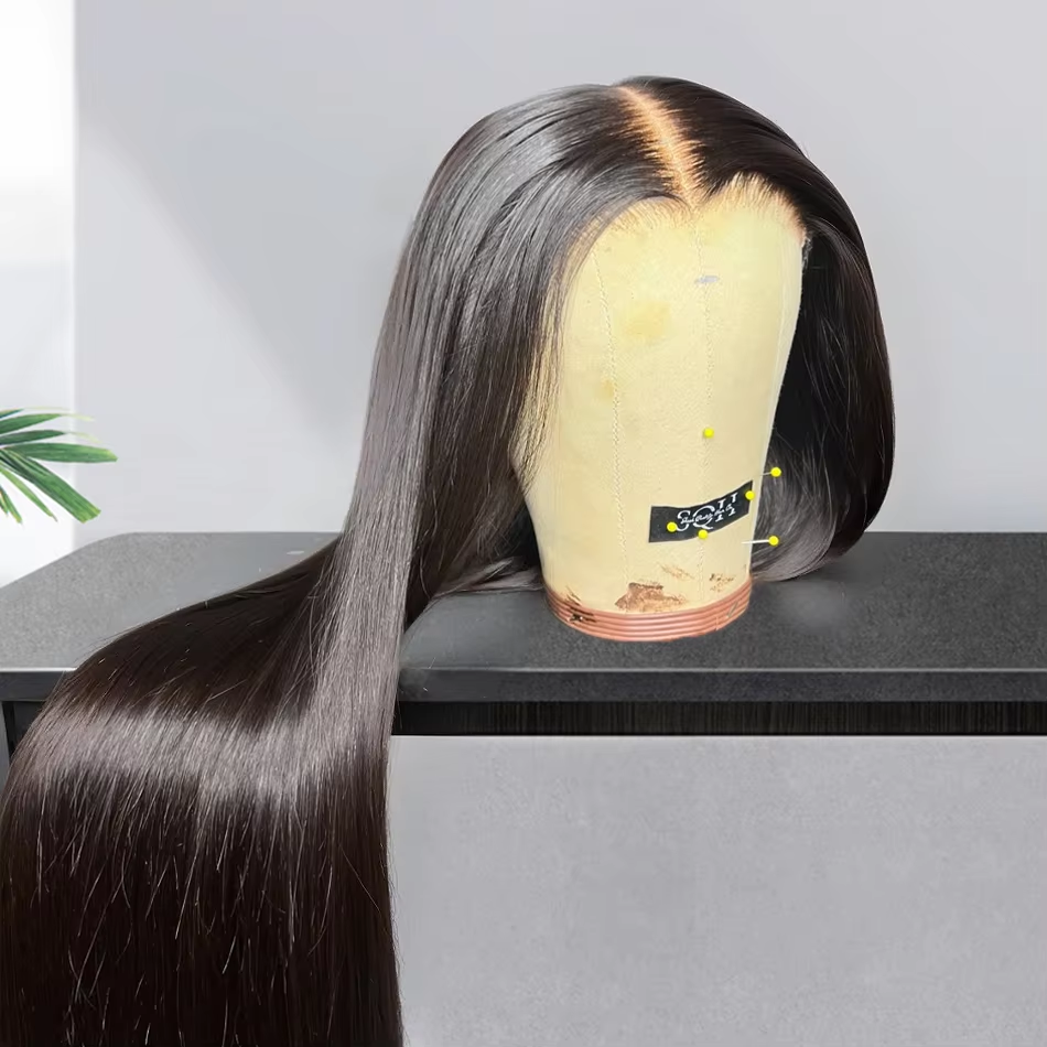 Peruca Frontal HD Lace 13x6 de Cabelo Humano Pré-arrancada, Perucas de Cabelo Humano 13x4, Peruca Frontal de Renda Lisa de 36 Polegadas, Peruca Sem Cola para Mulheres