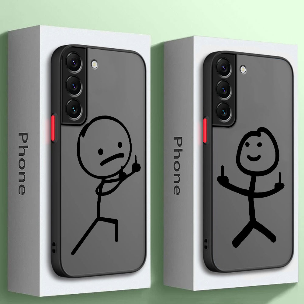 Leuke Grappige Matchman Telefoon Case Voor Samsung S23 S22 Ulrta 5G S21 FE S20 Plus S10e Zachte Siliconen Rand cover Matte PC Capas Mode