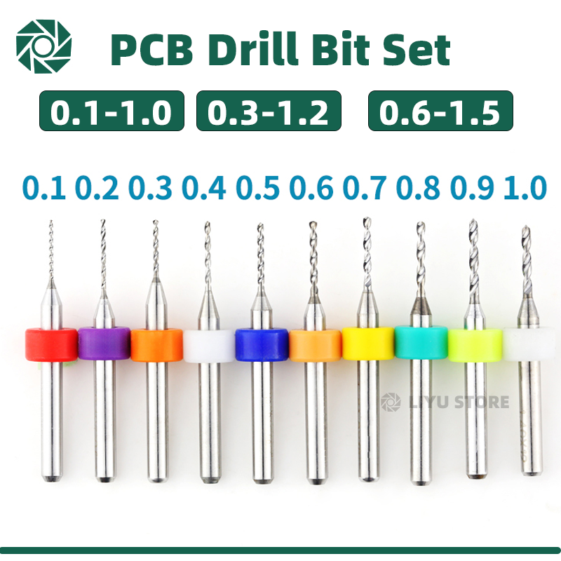 Microbrocas de carburo, Mini juego de brocas CNC, placa de circuito de impresión, broca para PCB para placa