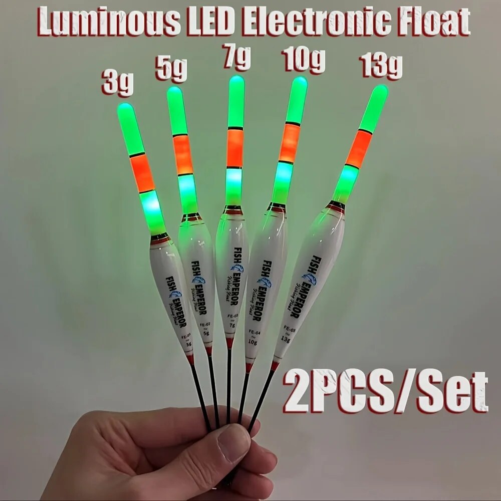 2 pçs noite pesca flutuador eletrônico grande flutuabilidade bóia led luminoso cr425 verão luminoso engrenagem de pesca 2024 novo