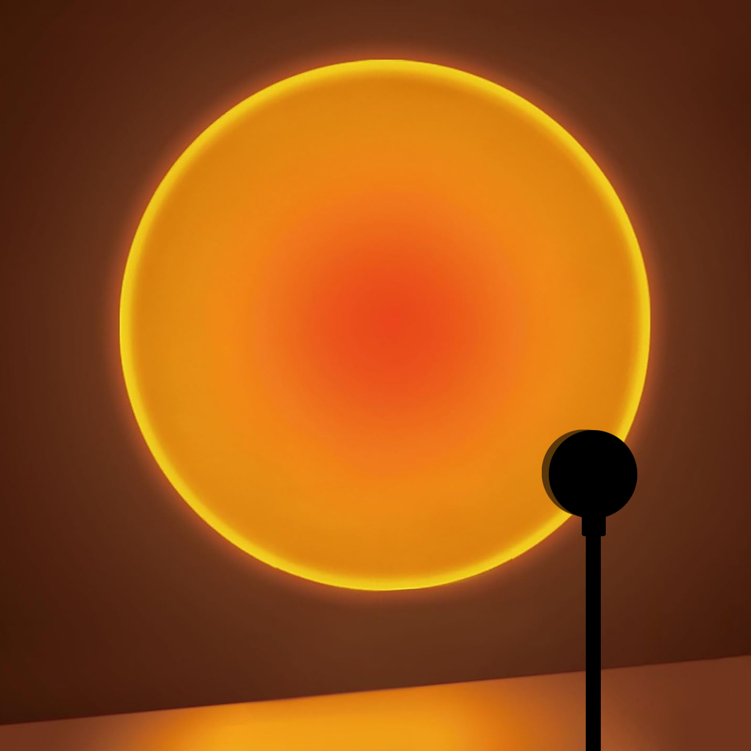 Lámpara de proyección de puesta de sol, lámpara de ambiente USB para decoración del hogar, giratoria multiángulo, adecuada para el salón y el dormitorio del hogar