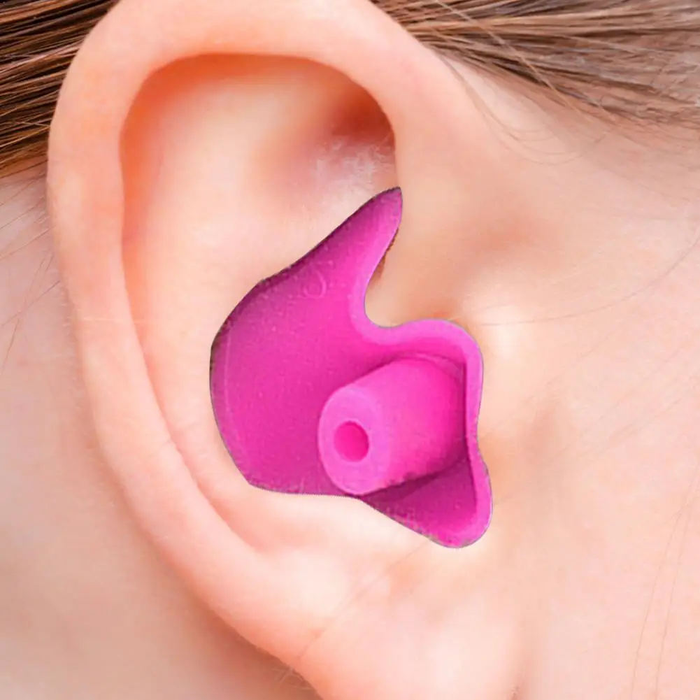 1 Pair Wasserdichte Ohrstöpsel Silikon Tragbare Ohr Stecker Schwimmen Zubehör Langlebig Ohrstöpsel Klassische Zarte Textur