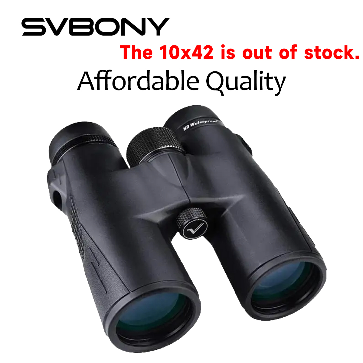 Binoculares Svbony SV47 8x42/10x42 HD Impermeables para Observación de Aves, Telescopio Monocular para Adultos, Prisma FMC Bak4 para Caza y Camping
