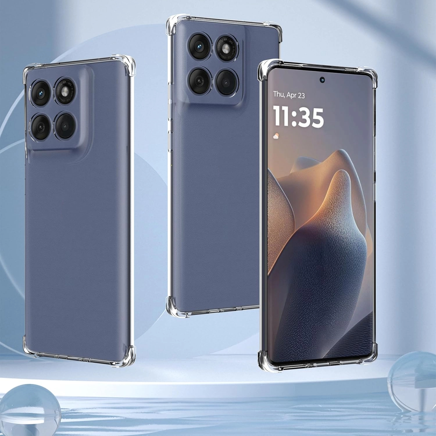 Custodia protettiva antiurto in TPU trasparente per Motorola Moto Edge60 Pro/Edge 60/Edge60 Fusion/Edge 5G 2024/Edge 5G 2025