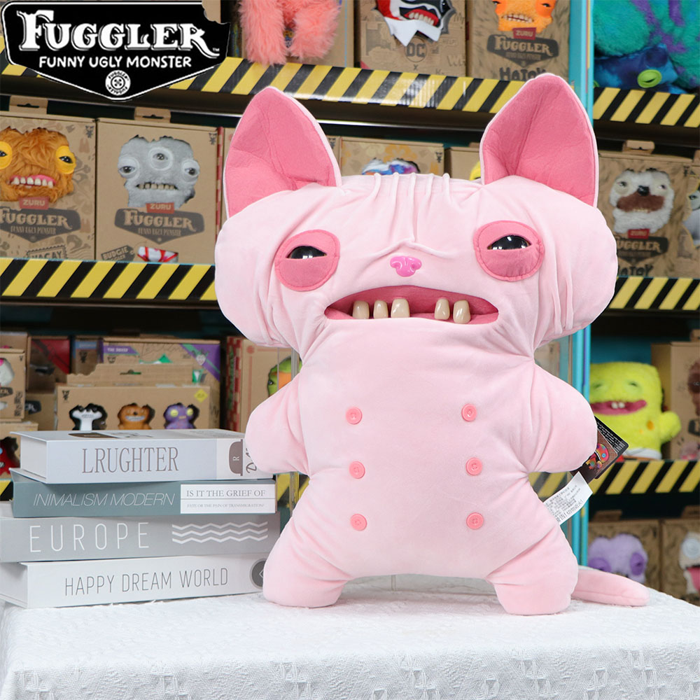 Peluches amusantes et moches Bigg Fuggler de 47 cm, monstres aux dents énormes, jouets en peluche doux et mignons Fugglers Kawaii, oreillers, poupées en peluche, cadeau, chat sans poils