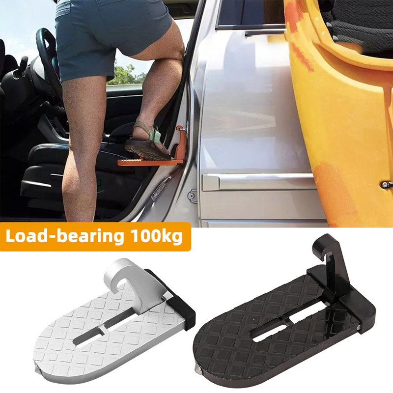 Escada dobrável universal do carro, escada da cremalheira do telhado para o caminhão suv, apoio para os pés do pedal antiderrapante, acessórios do carro de fácil instalação com gancho