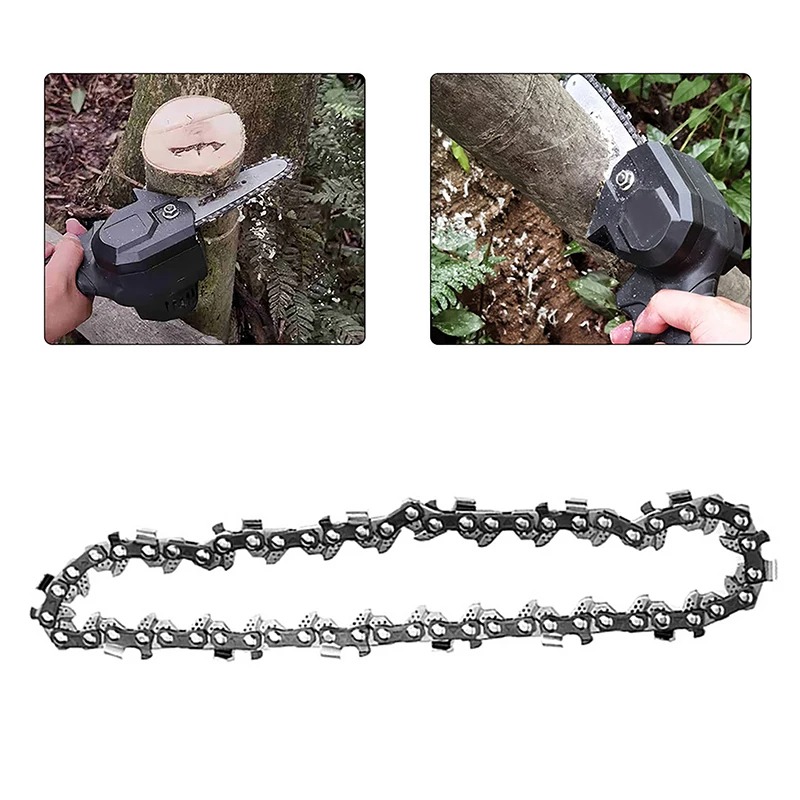 Corrente de Metal para Motosserra, Peças de Reposição, Elo de Corrente para Serra Elétrica, Acessórios para Corte de Madeira 4/6/8/12/14/16 Polegadas