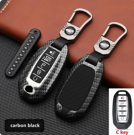 Funda de llave de aleación de Zinc y silicona para coche, accesorios de protección para Infiniti QX50, QX60, Q70L, 2020