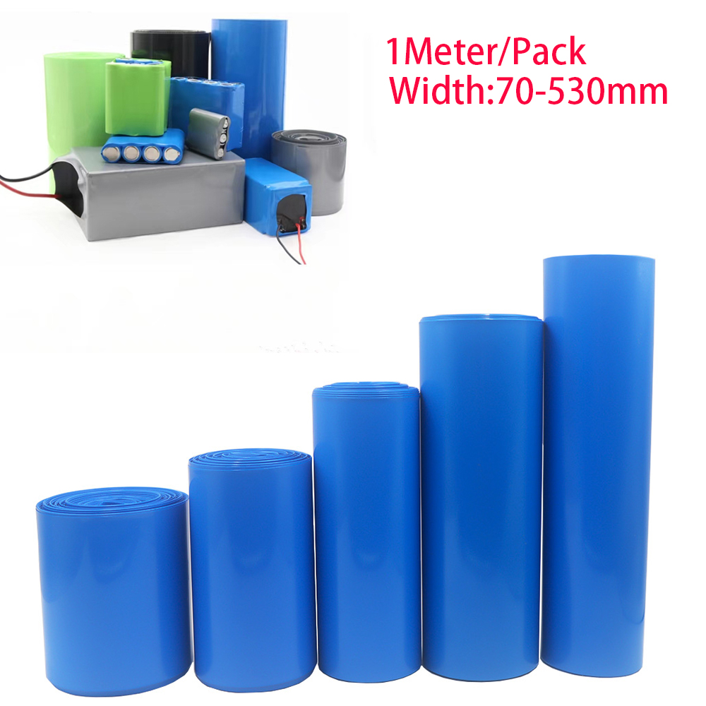 1 Meter PVC von 18650 Akkus, Kabelhülse, Schrumpfschlauch in mehreren Größen, blauer Schrumpfschlauch, isolierter Schrumpfschlauch für die Produktion