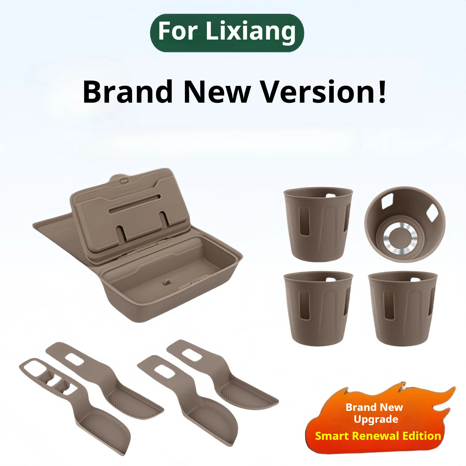 Voor Li Lixiang L6 L7 L8 L9 Centrale Controle Siliconen Draadloos Opladen Opbergdoos Water Cup Anti-slip Houder Deurklink pad