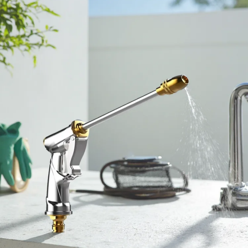 Pistola de Riego Ajustable de Alta Presión para Jardín, Boquilla para Manguera de Agua, para Regar Plantas
