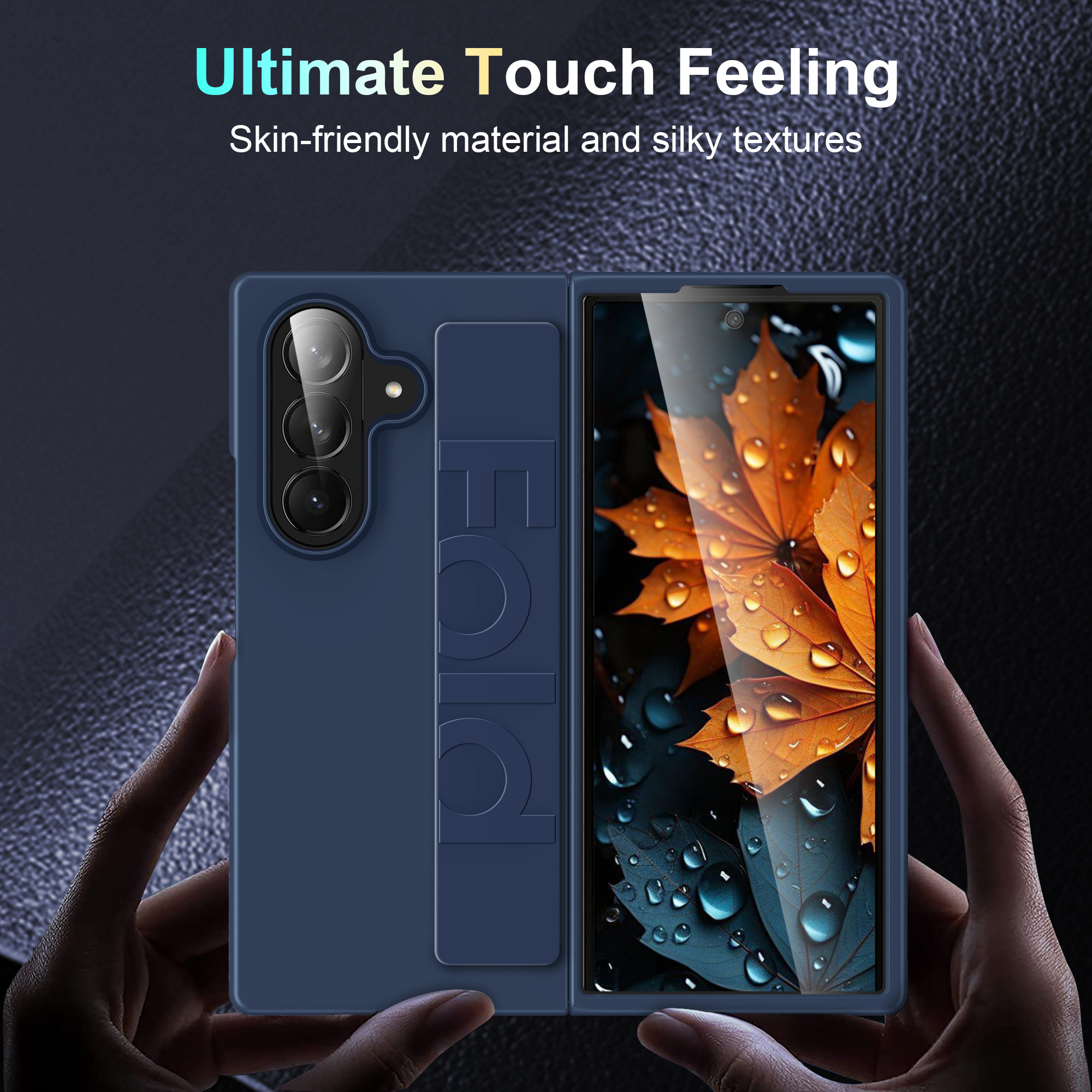 Luxuriöse, ultradünne, matte Silikon-Handgelenkschlaufe für Samsung Galaxy Fold 7, 6, 5, 4, 3, 5G, faltbar, stoßfest, harte Rückseite