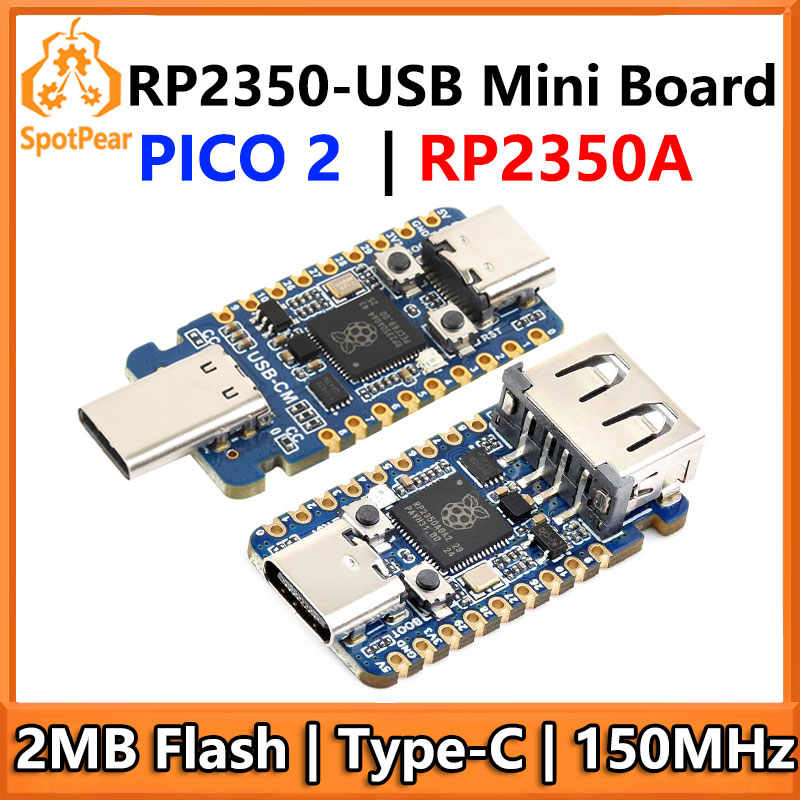Raspberry Pi Pico 2 RP2350 USB A Development Board RP2350A Waveshare RP2350-USB-A