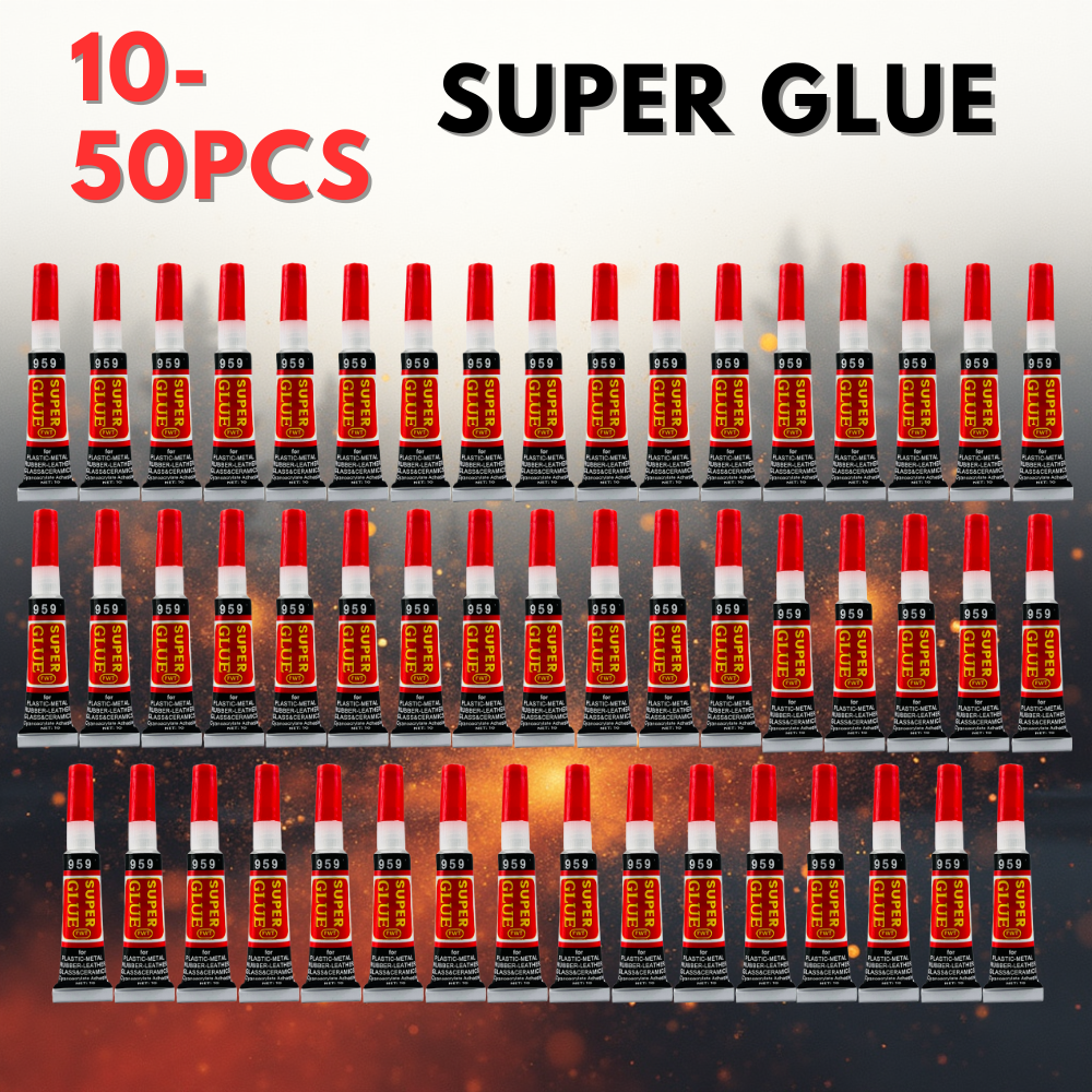 Pegamento Líquido Superfuerte 10-50 para Madera, Goma, Metal, Vidrio, Cianoacrilato, Adhesivo Instantáneo 502 de Alta Resistencia para Cuero, Papelería
