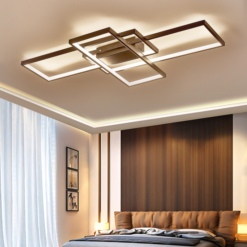 Plafonnier LED rectangulaire moderne, 110cm, intensité variable