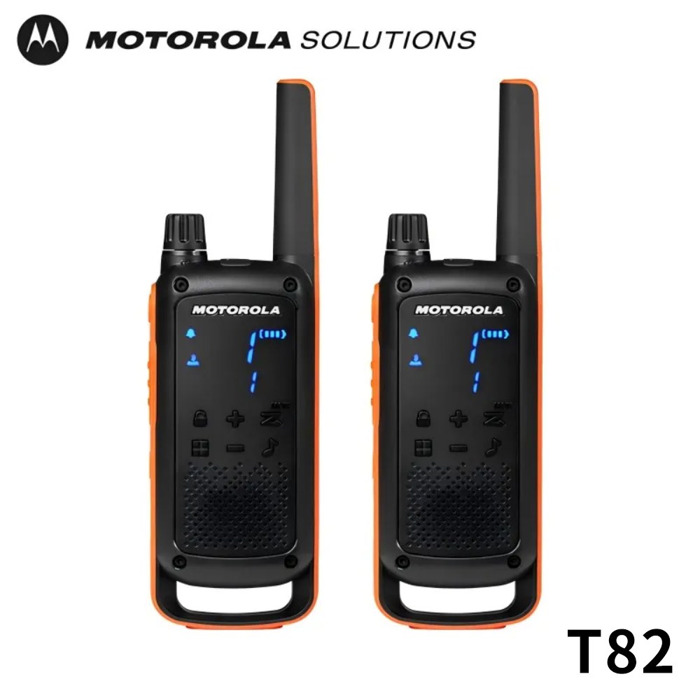 Motorola T82 อินเตอร์คอมสาธารณะวิทยุสองทางฟรีชาร์จ USB พร้อมแสงอินเตอร์คอมกลางแจ้ง 1 คู่