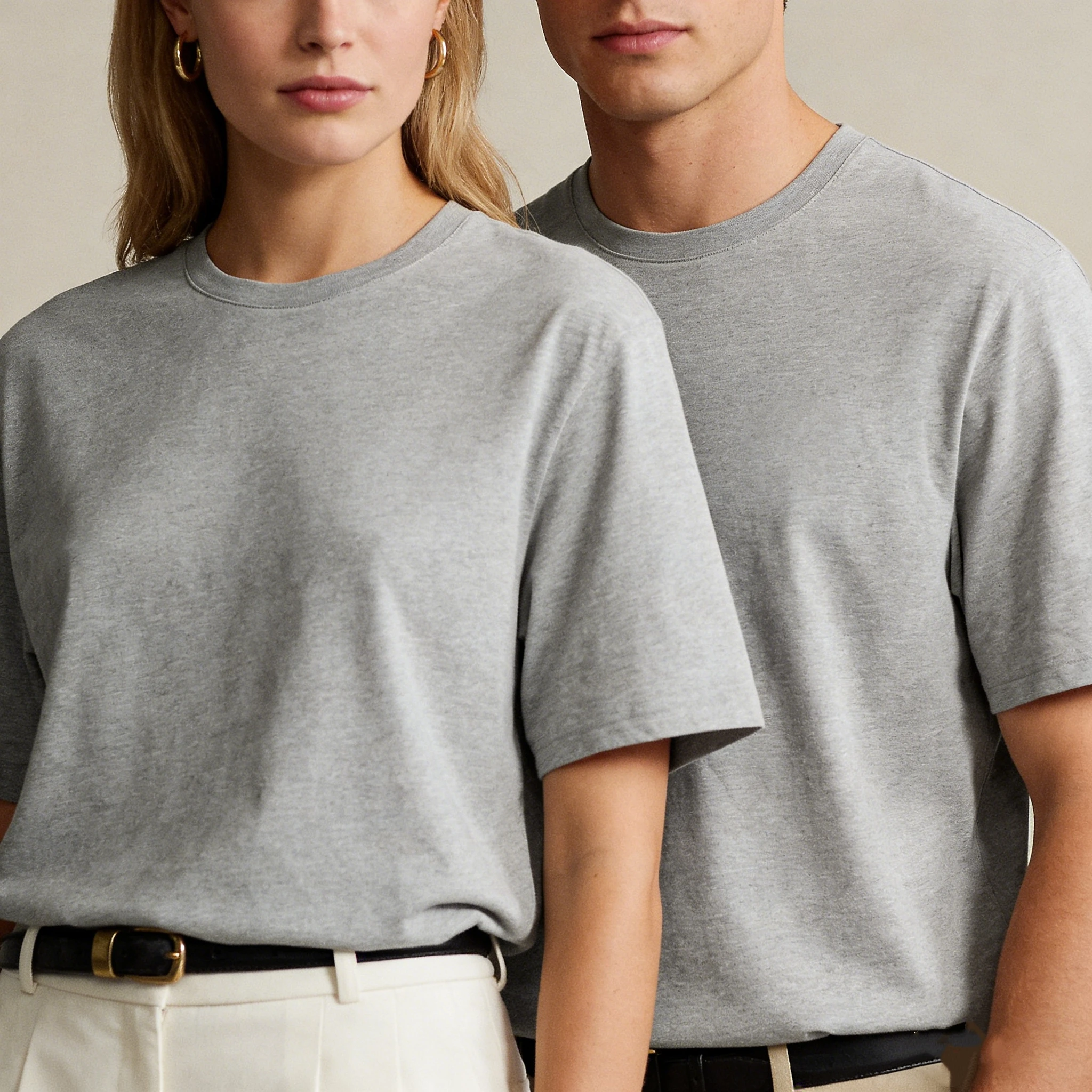 Polo-Damenbekleidung für Frauen, Herren-T-Shirts, Oberteile für Frauen, besticktes Rundhals-T-Shirt, vielseitige, lässige Shirts im Paar-Stil