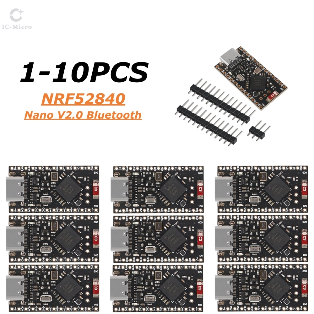 Placa de Desenvolvimento XZG 1-10pcs NRF52840 Compatível com Nice!Nano V2.0 Bluetooth Gerenciamento de Carga Pro Micro NRF52840