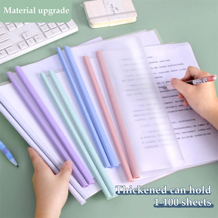 Morandi-carpeta de almacenamiento A4, bolsa de archivo impermeable transparente, protección de documentos, suministros escolares y de oficina, 2 uds.