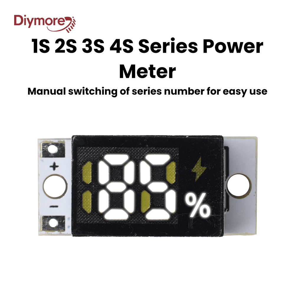 Indicador de Nível de Bateria de Lítio Li-ion 1S 2S 3S 4S com Display Digital LED e Medidor de Capacidade de Bateria