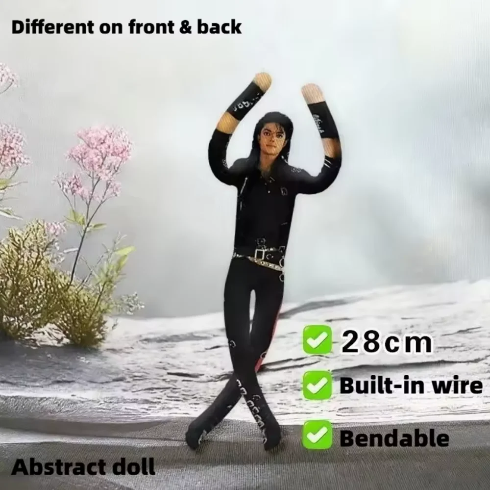 Anime Michael Jackson Cosplay Prop Doll Plush Stuffed Figure Dolls Room Decoration Abstract Joint Mobility Props Gift