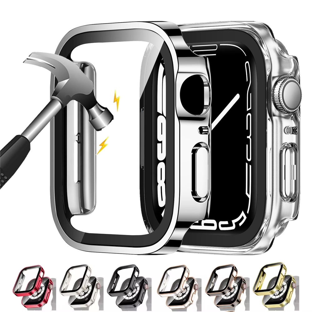 Housse pour Apple Watch 11 boîtier 46mm 42mm 45mm 44mm 49mm 41 40mm protecteur d'écran en verre trempé série 10 7 8 9 SE 6 5 4 Ultra 3