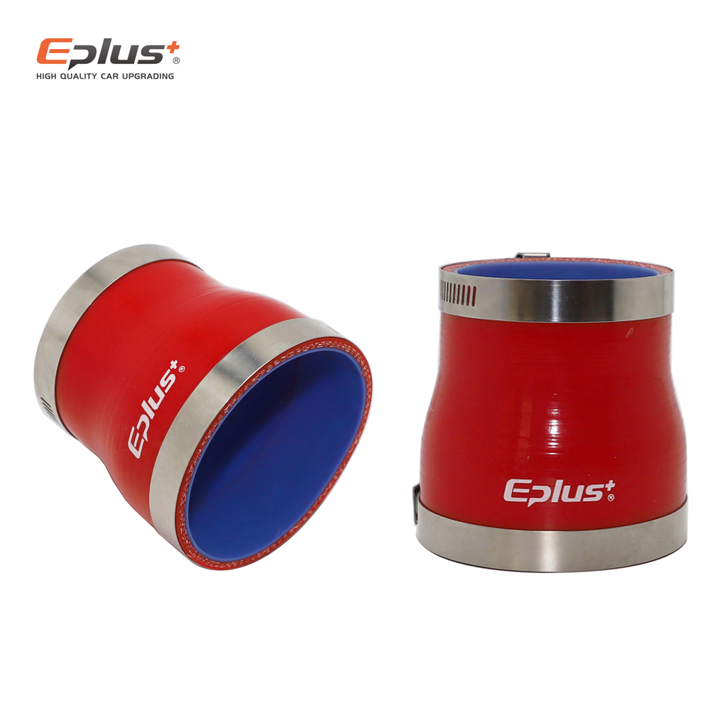 EPLUS Universal Silicone Tubing Hose Straight Big To Small Connector Car Intercooler Turbo Intake Pipe Silica Gel Coupler Red