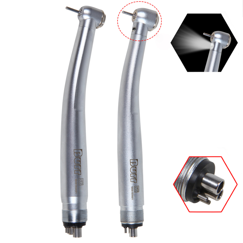 Dental-E-Generator im NSK-Stil, LED/NO-LED, Hochgeschwindigkeits-Turbinenhandstück, Druckknopf, 4-Loch, Dreifach-/Einzelspray