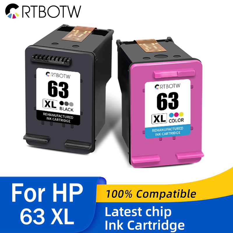 63XL Patrone Kompatibel mit HP 63 XL Tintenpatrone für Deskjet 2130 2131 3630 4250 5230 5232 5255 3632 3633 Drucker