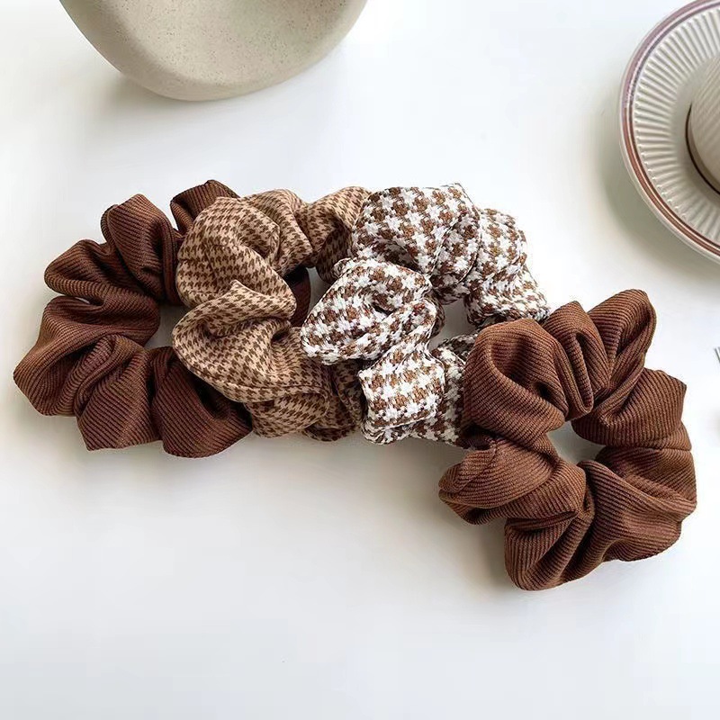 Corbatas para el cabello de tela de moda coreana, coleteros de pata de gallo para mujer, coleteros para niña, accesorios para el cabello Vintage para mujer