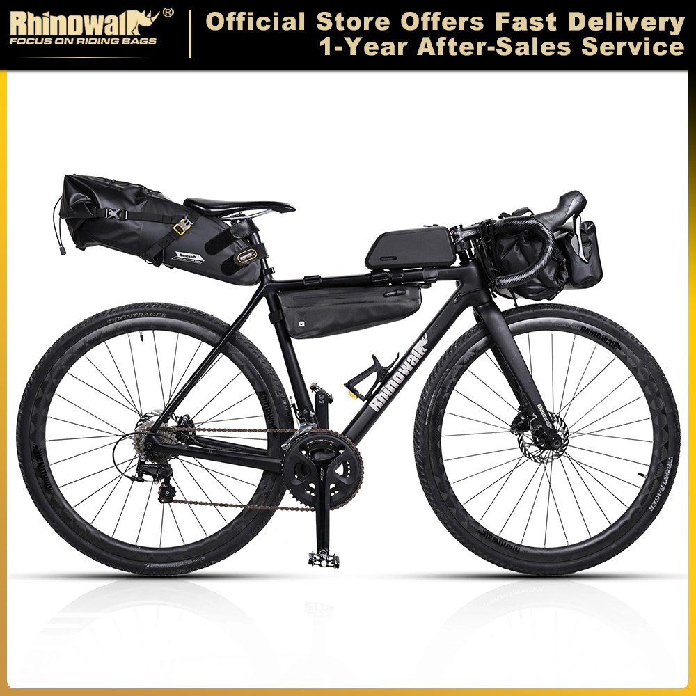 Rhinowalk torba na rower zestaw lub 1 sztuka wodoodporna kierownica torby Pannier rama Top worek rurkowy siodło MTB torba duża odległość jazda na rowerze