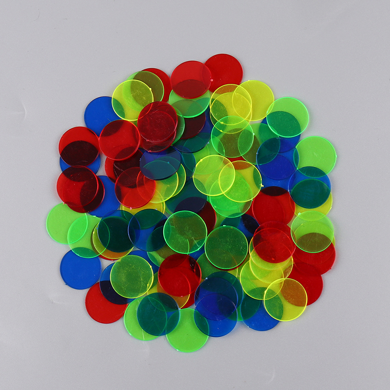 100 pçs montessori aprendizagem educação matemática brinquedos recursos de aprendizagem cor plástico moeda bingo chip crianças sala de aula suprimentos