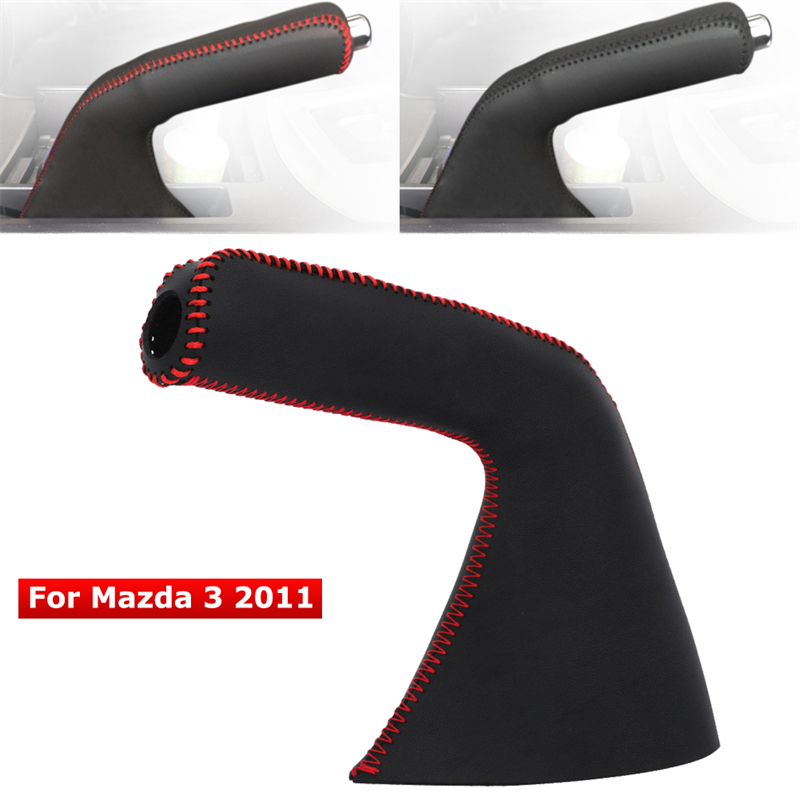 Casing penutup grip rem tangan mobil, dekorasi mobil pelindung lengan rem tangan gigi otomatis untuk Mazda 3 2011