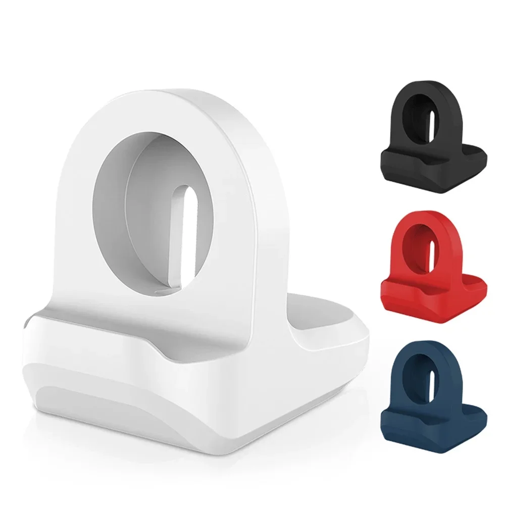 Soporte de cargador de silicona para Apple Watch Serie 9 8 7 6 5 4 SE Apple watch Iwatch estación de carga accesorios de soporte de escritorio