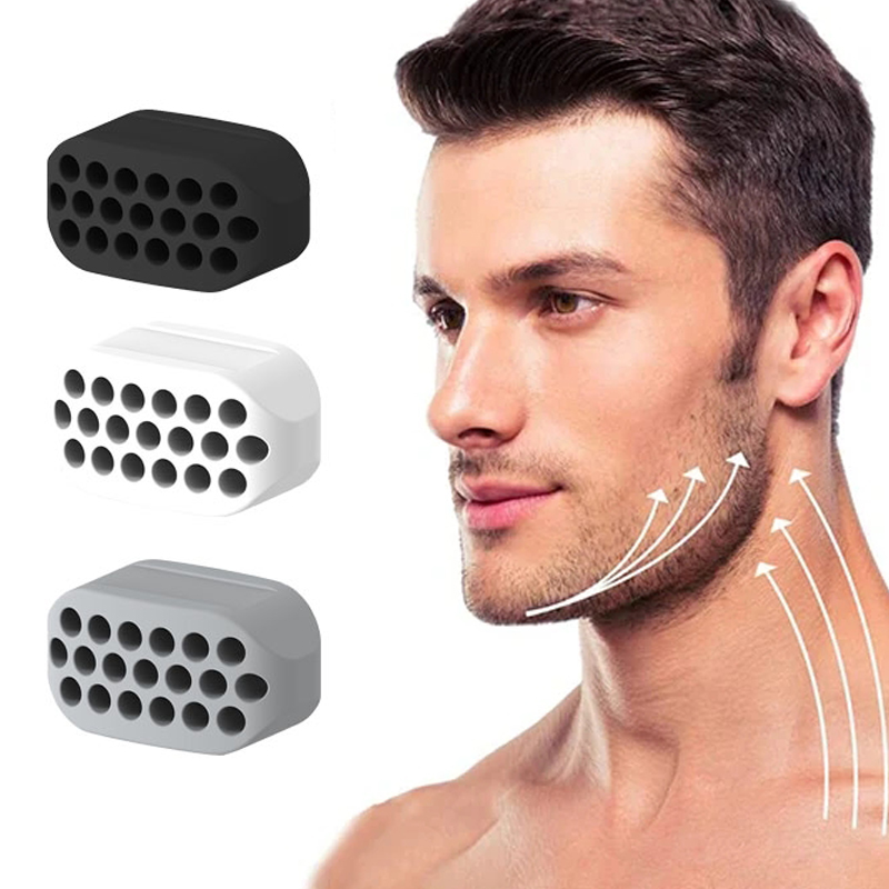 Ejercitador de línea de mandíbula de silicona, pelota para masticar, tóner Facial para Fitness, entrenador muscular de cara y cuello, ejercitador de mejillas y barbilla, Jawliner