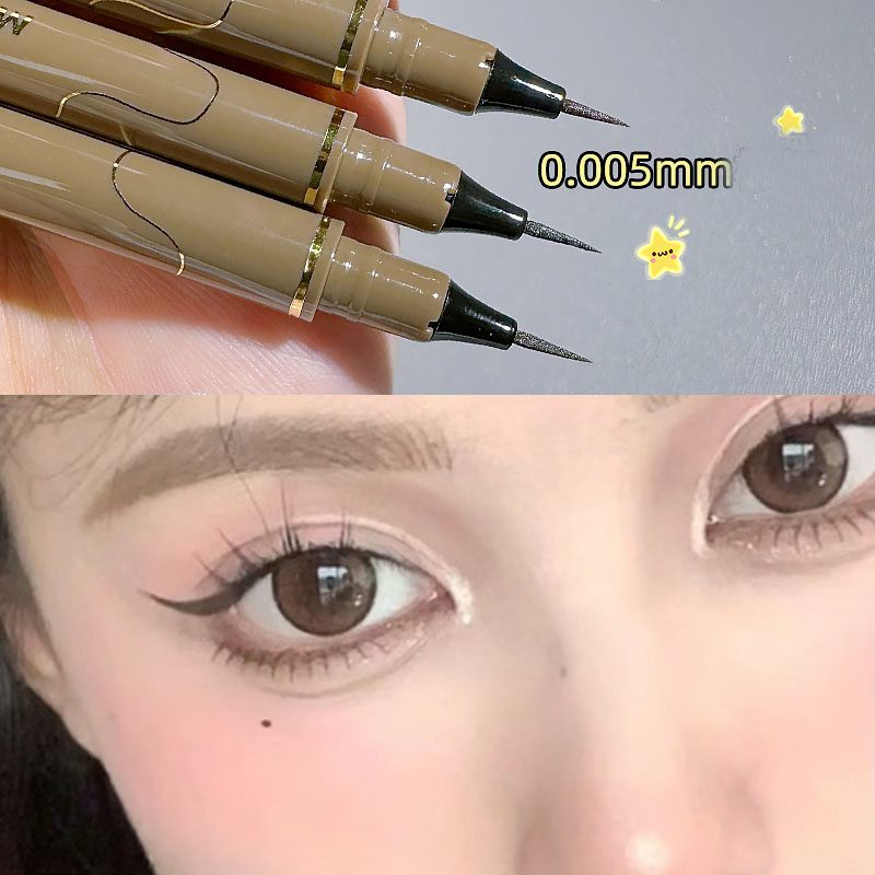 Stylo Eyeliner liquide à séchage rapide, Ultra-fin, mat, imperméable, noir, marron, durable, couché, ver à soie, crayon pour cils inférieurs, maquillage de beauté