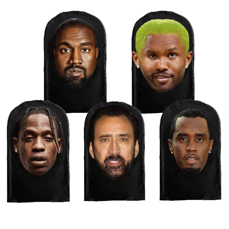 Sombrero de Baraklava, máscara famosa realista, máscara facial completa de malla elástica para hombres y mujeres, sombreros de Cosplay, gorro con capucha de moda de Hip Hop