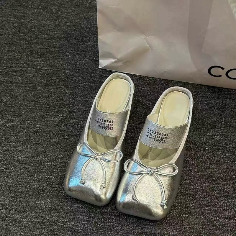 Damskie buty 2026 Wiosna Nowe Retro Klapki Mary Jane na słupku z zakrytymi palcami