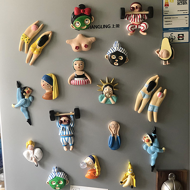 Three-dimensional 3D Personality Creative Refrigerator Magnets Cute Magnets Magnets Home Decor