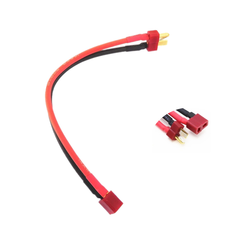 Cavo di prolunga per connettore batteria con spina T da 1 pz maschio a femmina 14AWG filo in silicone 5 ~ 50 cm