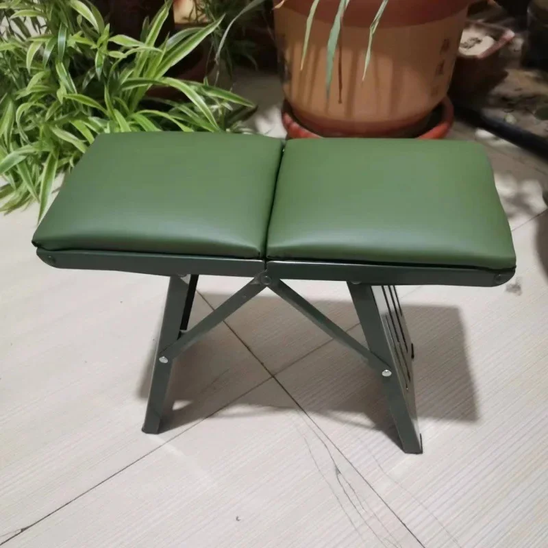 Mini Strand Stuhl Stahl Verdickt Camping Hocker Stuhl Tragbare Falten Outdoor Angeln Wandern Rucksackreisen Licht Warteschlange Zug Stuhl